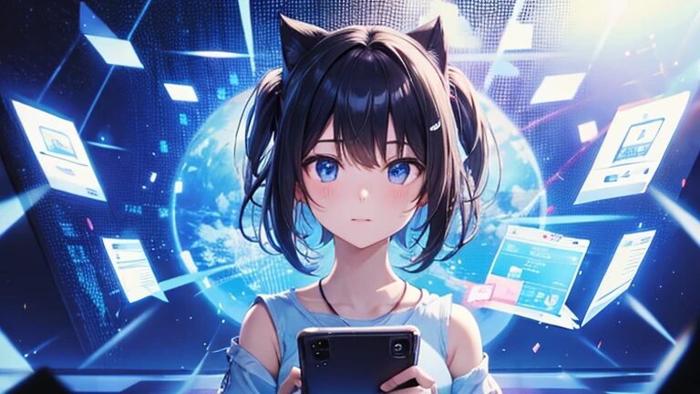 女の子、スマホ